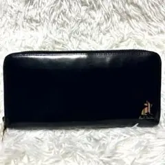 ポールスミス マーケトリーストライプ ラビット ラウンドジップ 長財布