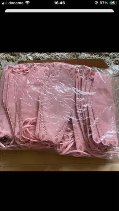 ピンク 不織布マスク 10枚入り5セット