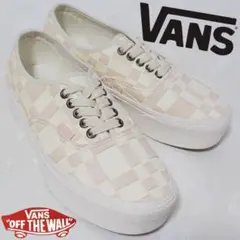 新品 VANS オーセンティック 編み込み 厚底スニーカー 25cm 男女兼用