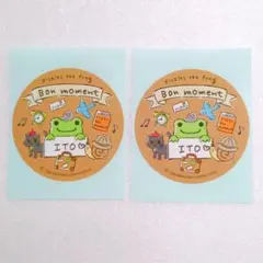 伊東市 東海バス かえるのピクルス スタンプラリー ステッカー 2枚のサムネイル