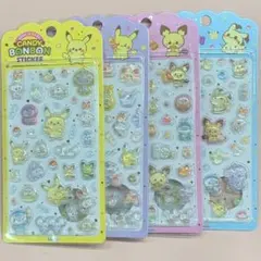 韓国限定 ポケピース ポケモン CANDY BONBON シール 4個セット