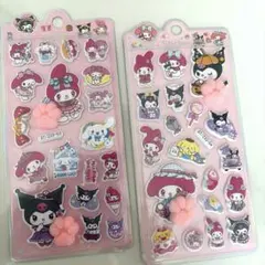 即日発送　 クロミマイメロディ　肉球シール　肉球ステッカー　2枚セット