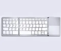 新品未使用☆ ワイヤレスキーボード 折りたたみ式  ブルートゥース 　ホワイト