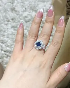 ハンドメイド　クリスタルとパールのビーズリング