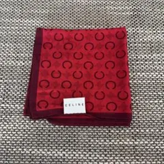 CELINE ハンカチ　赤