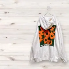 オーバーサイズパーカー【L】ビッグシルエット 派手 個性的 プルオーバー 花柄