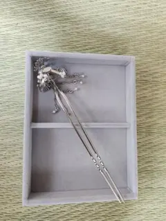 シルバー 花モチーフ かんざし