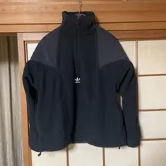 adidas originalsハーフジップ フリースジャケット ブラックL