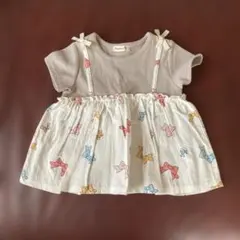 リボン柄Tシャツ 90サイズ　新品