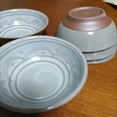 橘吉 陶器 5個セット グレー