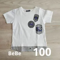 Bebe 100 半袖　Tシャツ　白　レイヤード風　子ども　キッズ　トップスのサムネイル
