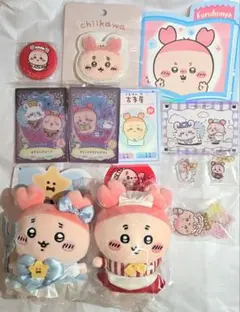 ちいかわ　古本屋　カニちゃん　マスコット　アクスタ　ステッカー　　缶バッジ