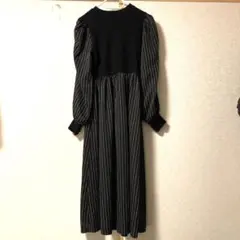 OLIVE des OLIVE ネイビー ストライプ マキシワンピース