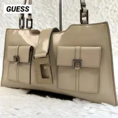 Y2K✨GUESS ゲス ハンドバッグ ショルダーバッグ Gロゴ ベージュ