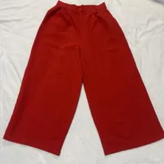 punyus ワイドパンツ　2タックバギーパンツ　赤　RED 大きいサイズ　3