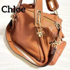 美品、保存袋付》 Chloe クロエ パラティ 2way ハンドバッグ レッド 