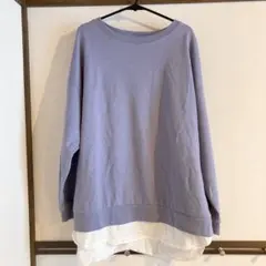 レイヤードデザイン 長袖トップス LL