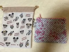 ディズニー フレンズ 巾着 ＆ スティック お絵描き ポーチ 新品 セット