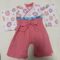 美品 袴デザインロンパース 70cm