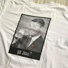 90s ゴットミルクパロディ 良個体 ジーザス キリスト布教Tシャツ