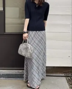 【umm.】チェックフレアスカート　ディスコート　discoat PSサイズ