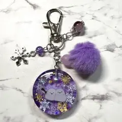 7355☆ シマエナガ キーホルダー チャーム レジン ハンドメイド | Mercari