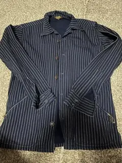 WEST RIDE ネイビー ストライプ カバーオール