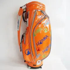 新品未使用　HONMA キャディバッグ オレンジ 総柄 HONMA非売品キャディバッグ - メルカリ