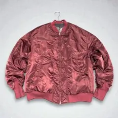 【☆極美品☆】 リバーシブル ブルゾン XL相当 エンジ ユニセックス 古着