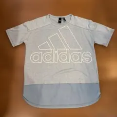 adidas 半袖トレーニングTシャツ 水色　L