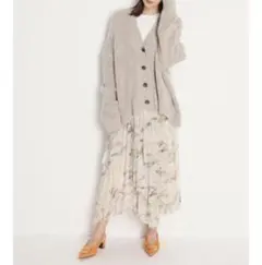 ミラオーウェン 新品未使用 アシンメトリーヘムエスパンディプリーツスカート