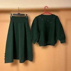 M'S GRACY グリーン 緑 スカート セットアップ 半袖