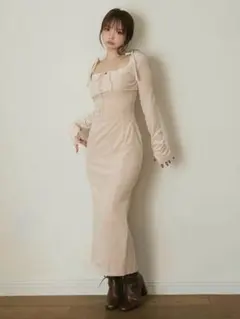 新品 andmary Layla knit set up beige - メルカリ