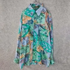 glamb 蝶柄シャツ 総柄シャツ 花柄 鳥柄 激レア 入手困難 - メルカリ