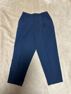 GU レディース M スラックス ネイビー テーパード ワイド