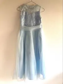 水色　キッズ　ドレス　140 美品　発表会　セレモニー