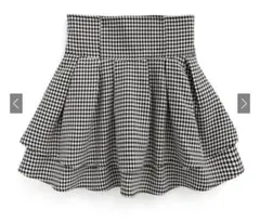 GRL インパン裏地付き千鳥柄フレアミニスカート［gm773］