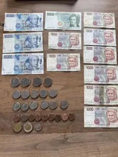 イタリア旧紙幣 リラ 紙幣 硬貨 まとめ セットのサムネイル
