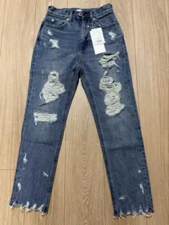 EGOIST 新品タグ付き ダメージデニム スリムフィット XS
