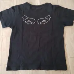 コムサ・イズム　ウィングデザイン黒Tシャツ