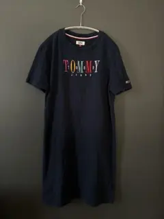 TOMMY JEANS 半袖ロングTシャツ ネイビー Sサイズのサムネイル