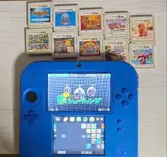 ニンテンドー2DS 本体 青 ゲームソフト１０枚付き