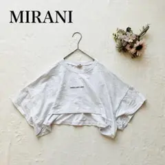 【ミラニ】クロップドTシャツ（F）ドロップショルダー 英字ロゴ オーバーサイズ