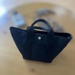 帆布トートバッグ 本革ハンドル パラフィン/ 三角マチ/ハンドメイド