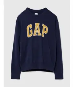 GAP ロゴ クルーネック ニット セーター ネイビー S