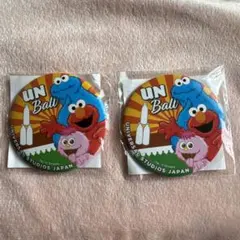 USJ エルモ クッキーモンスター 缶バッジ 2個セット