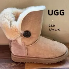 【ジャンク】UGG アグ ムートンブーツ ベイリーボタン 24cm チェスナット