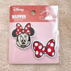 ミニー リボン ディズニー ワッペン 入園 入学 シールワッペン