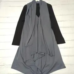 【n'Or LABEL】アシンメトリー ドレープワンピース