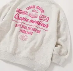 【dev!rock】トレーナー　ベビー　裏起毛なし　オートミール　着画あり